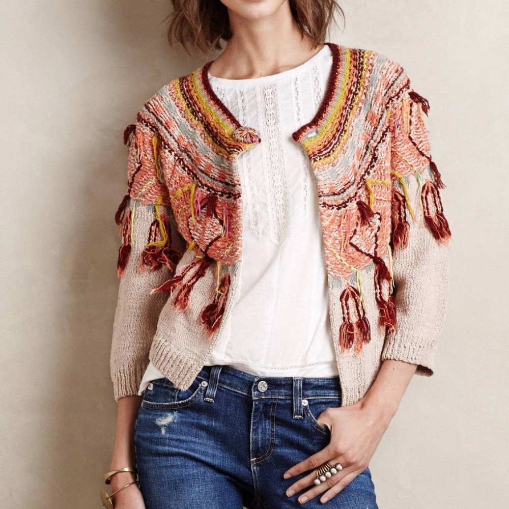 NWT Anthropologie Guajava Cardigan By Moth Size XS
